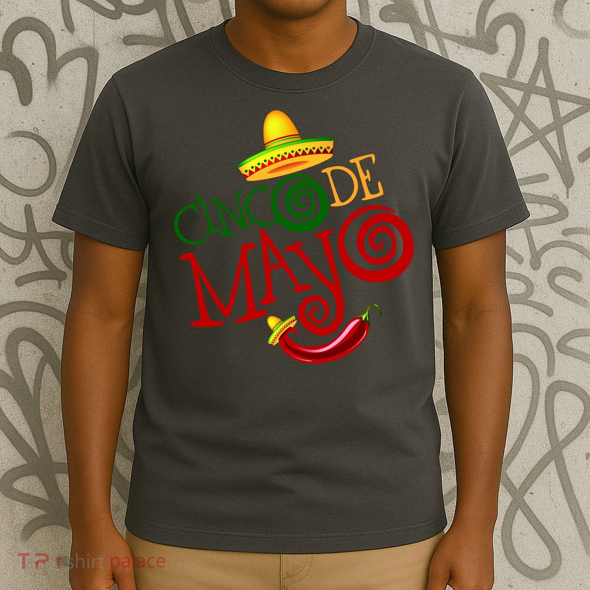 Cinco De Mayo Day of the Dead Sombrero Chili Pepper T-Shirt