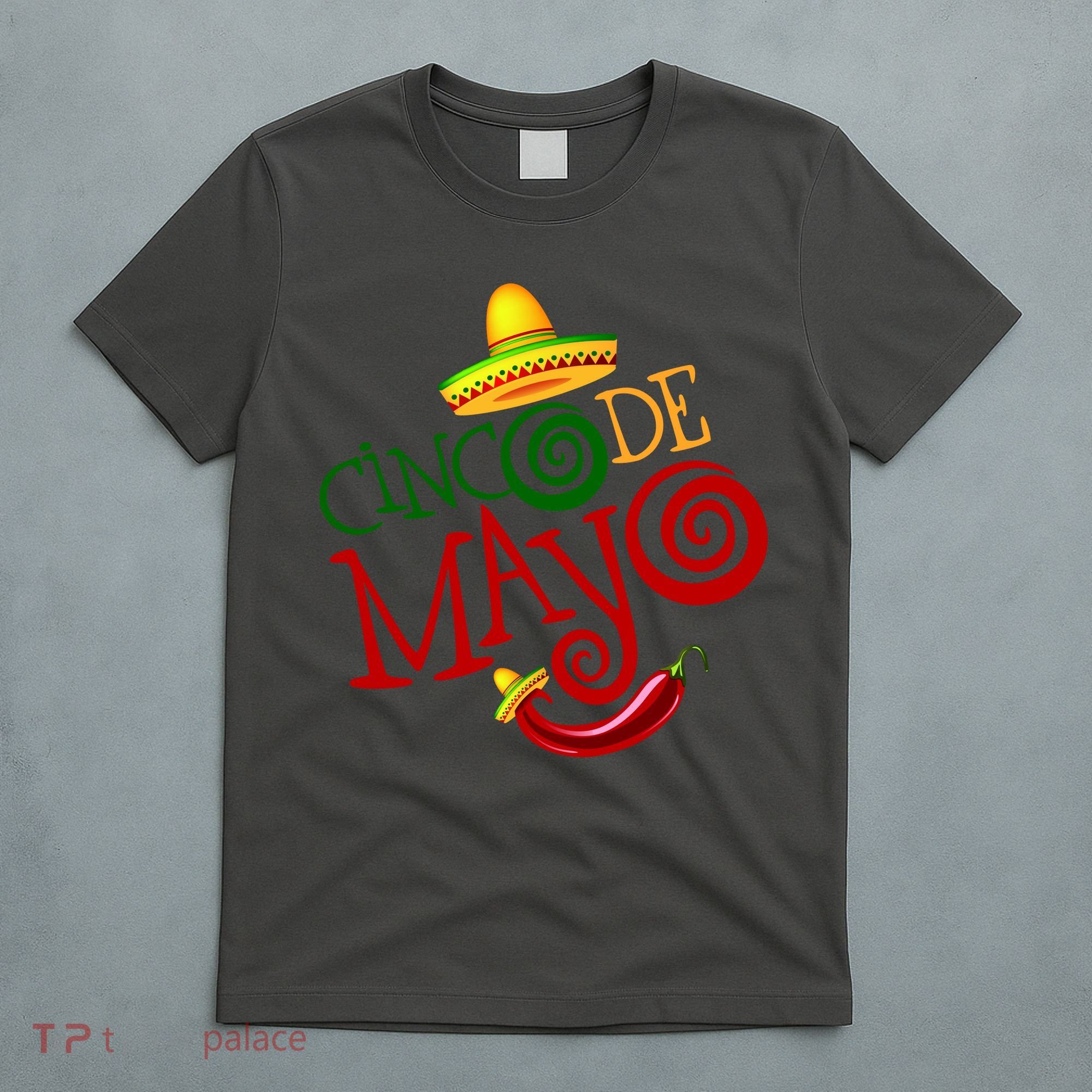 Cinco De Mayo Day of the Dead Sombrero Chili Pepper T-Shirt