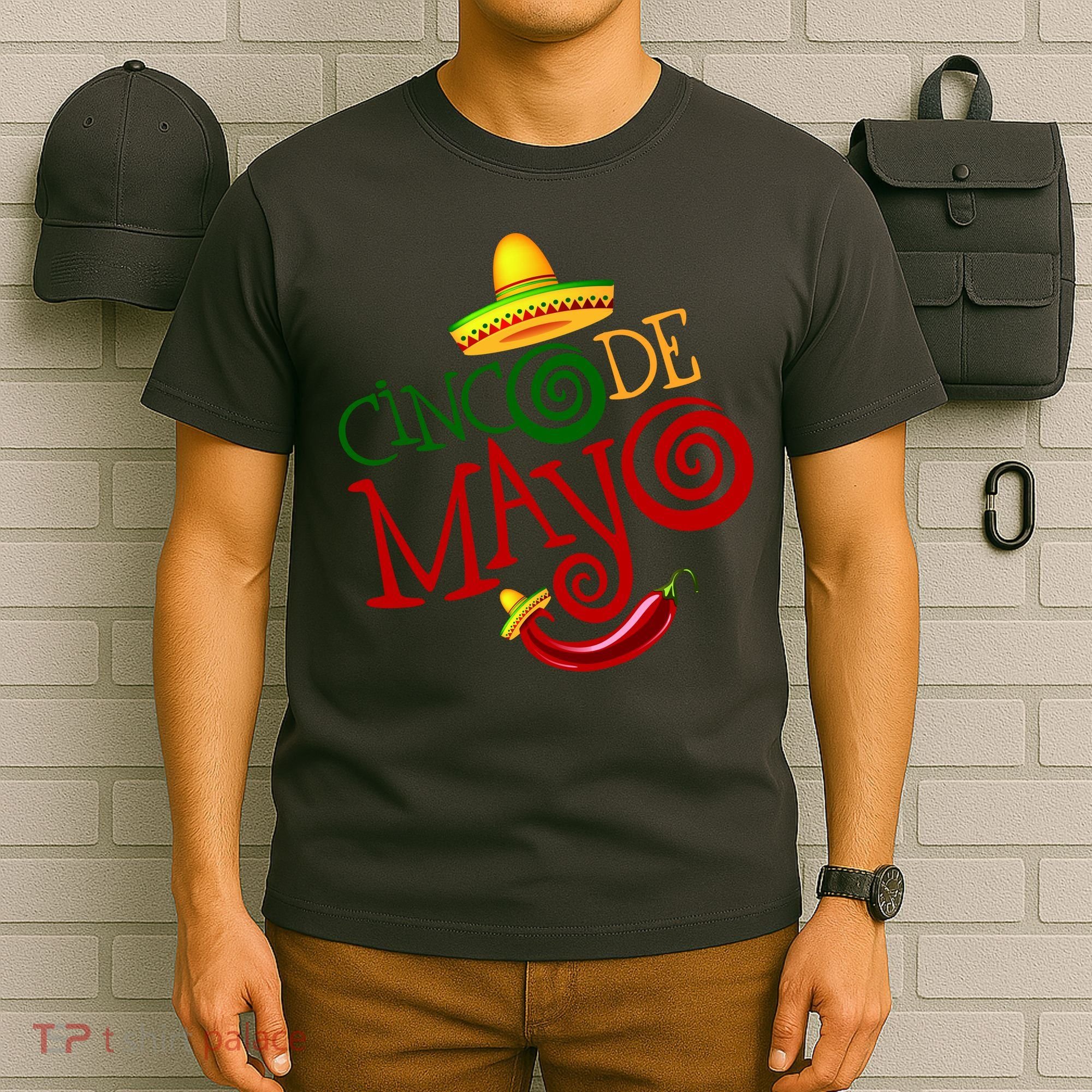 Cinco De Mayo Day of the Dead Sombrero Chili Pepper T-Shirt