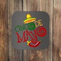 Cinco De Mayo Day of the Dead Sombrero Chili Pepper Coaster thumb 0