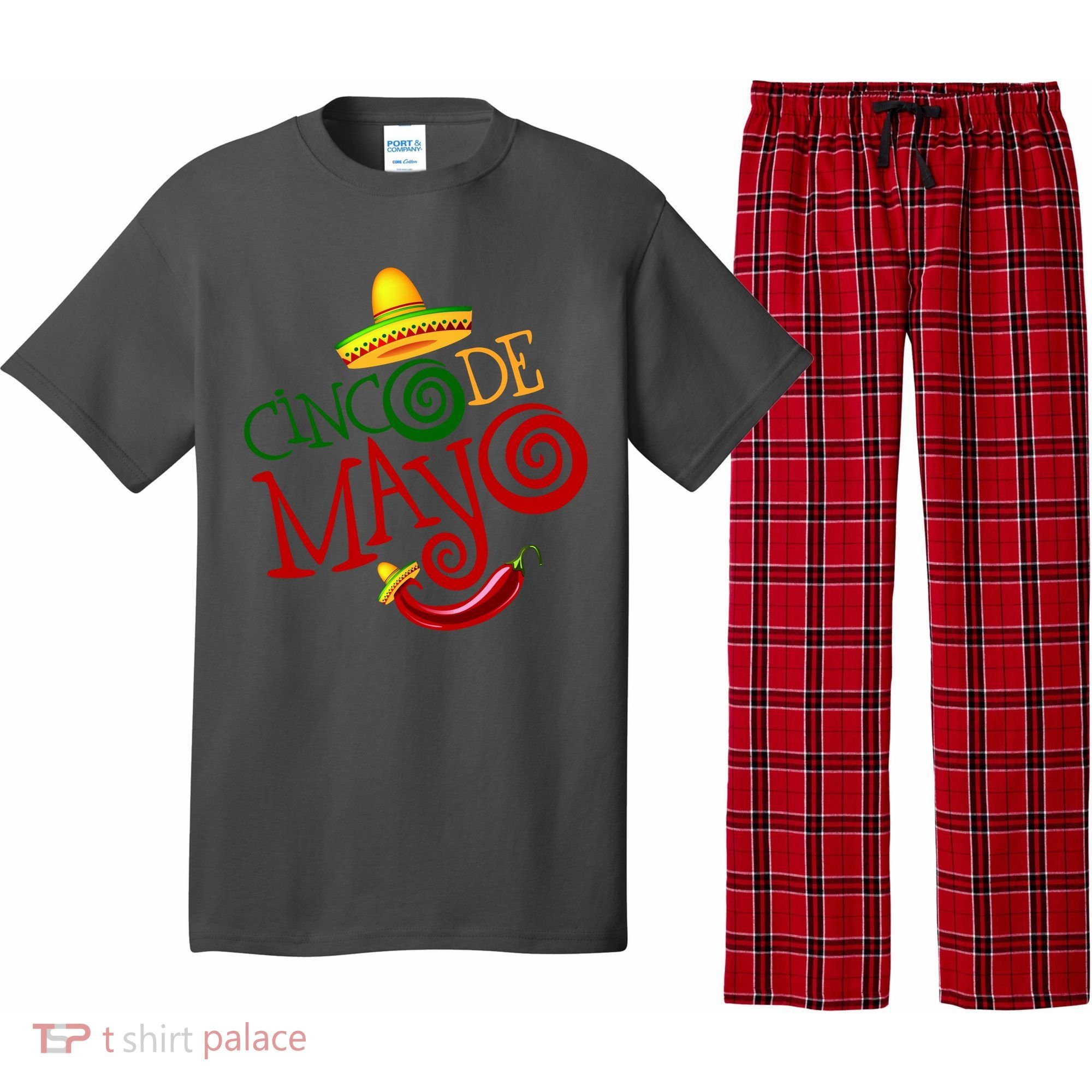 Cinco De Mayo Day of the Dead Sombrero Chili Pepper Pajama Set