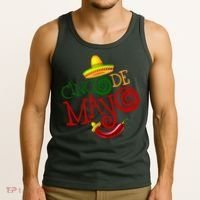 Cinco De Mayo Day of the Dead Sombrero Chili Pepper Tank Top thumb 3
