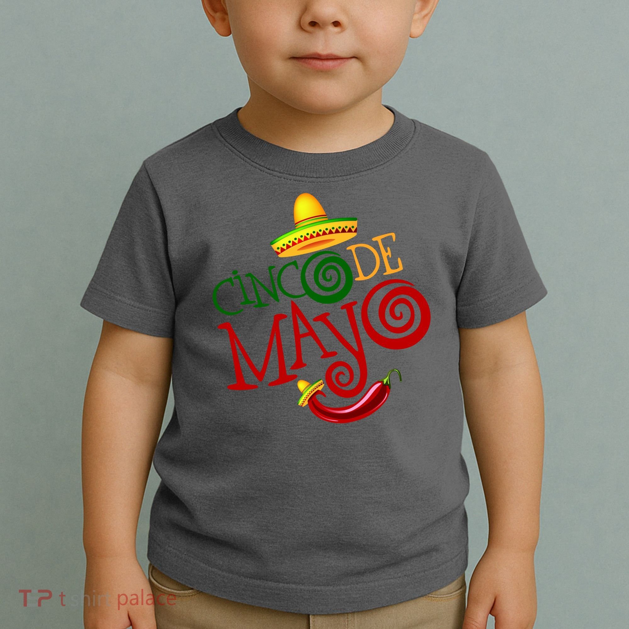 Cinco De Mayo Day of the Dead Sombrero Chili Pepper Toddler T-Shirt