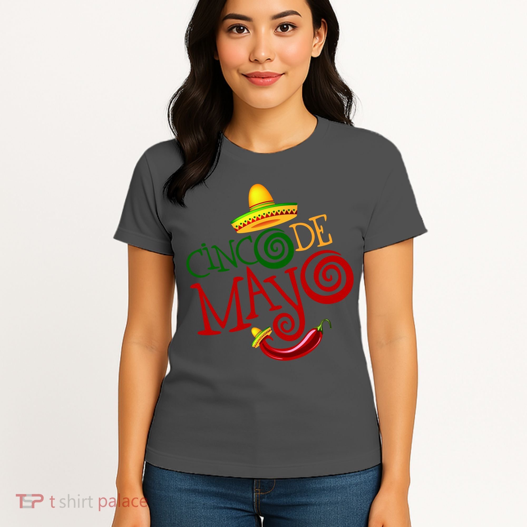Cinco De Mayo Day of the Dead Sombrero Chili Pepper Women's T-Shirt