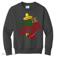 Cinco De Mayo Day of the Dead Sombrero Chili Pepper Kids Sweatshirt thumb 0