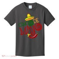 Cinco De Mayo Day of the Dead Sombrero Chili Pepper Kids T-Shirt thumb 0