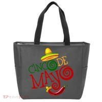 Cinco De Mayo Day of the Dead Sombrero Chili Pepper Tote Bag thumb 0