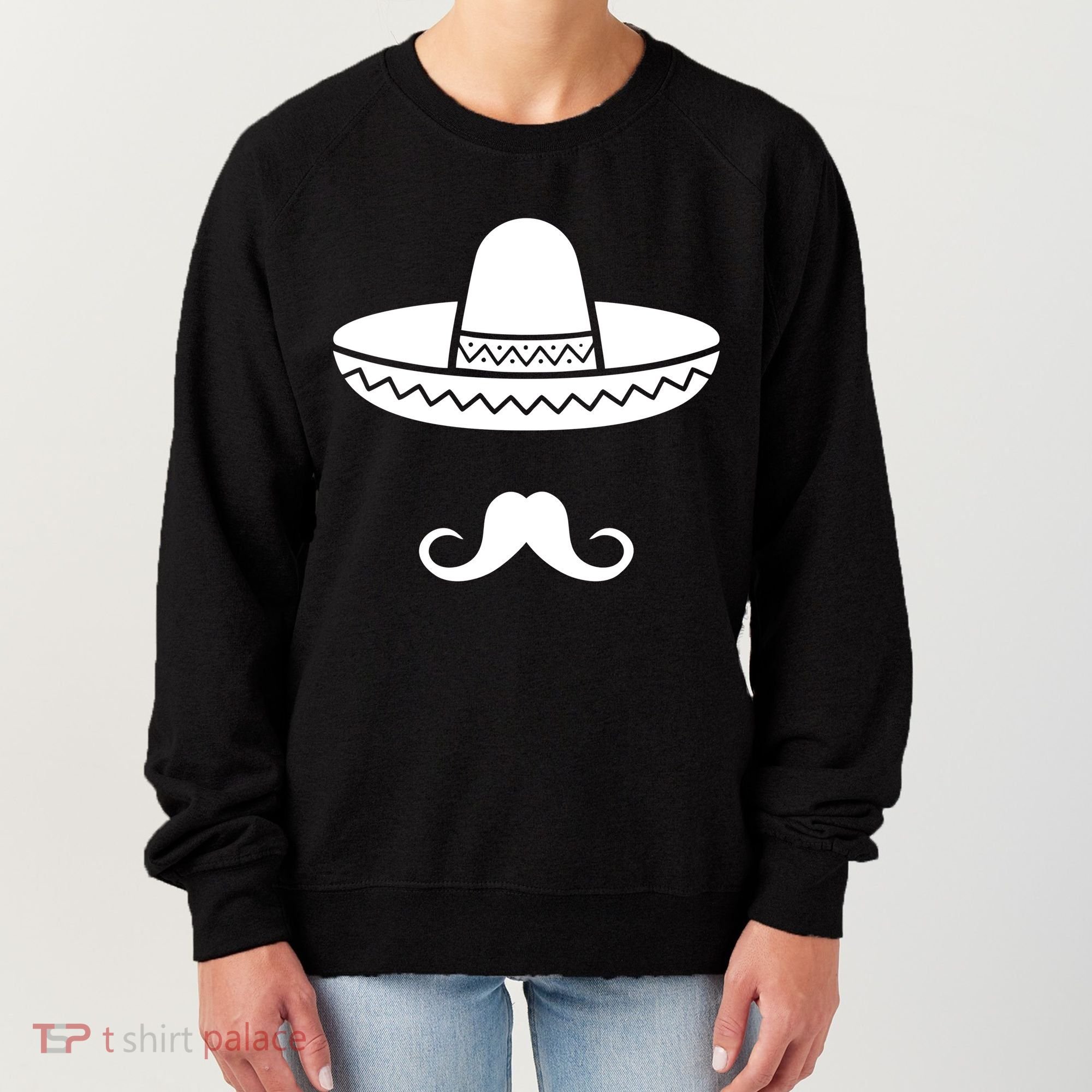 Cinco De Mayo Mexican Sombrero Moustache Women's Sweatshirt