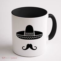 Cinco De Mayo Mexican Sombrero Moustache Coffee Mug thumb 1