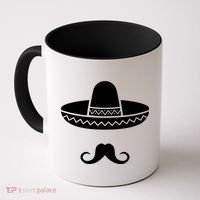 Cinco De Mayo Mexican Sombrero Moustache Coffee Mug thumb 0