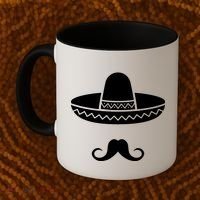 Cinco De Mayo Mexican Sombrero Moustache Coffee Mug thumb 2