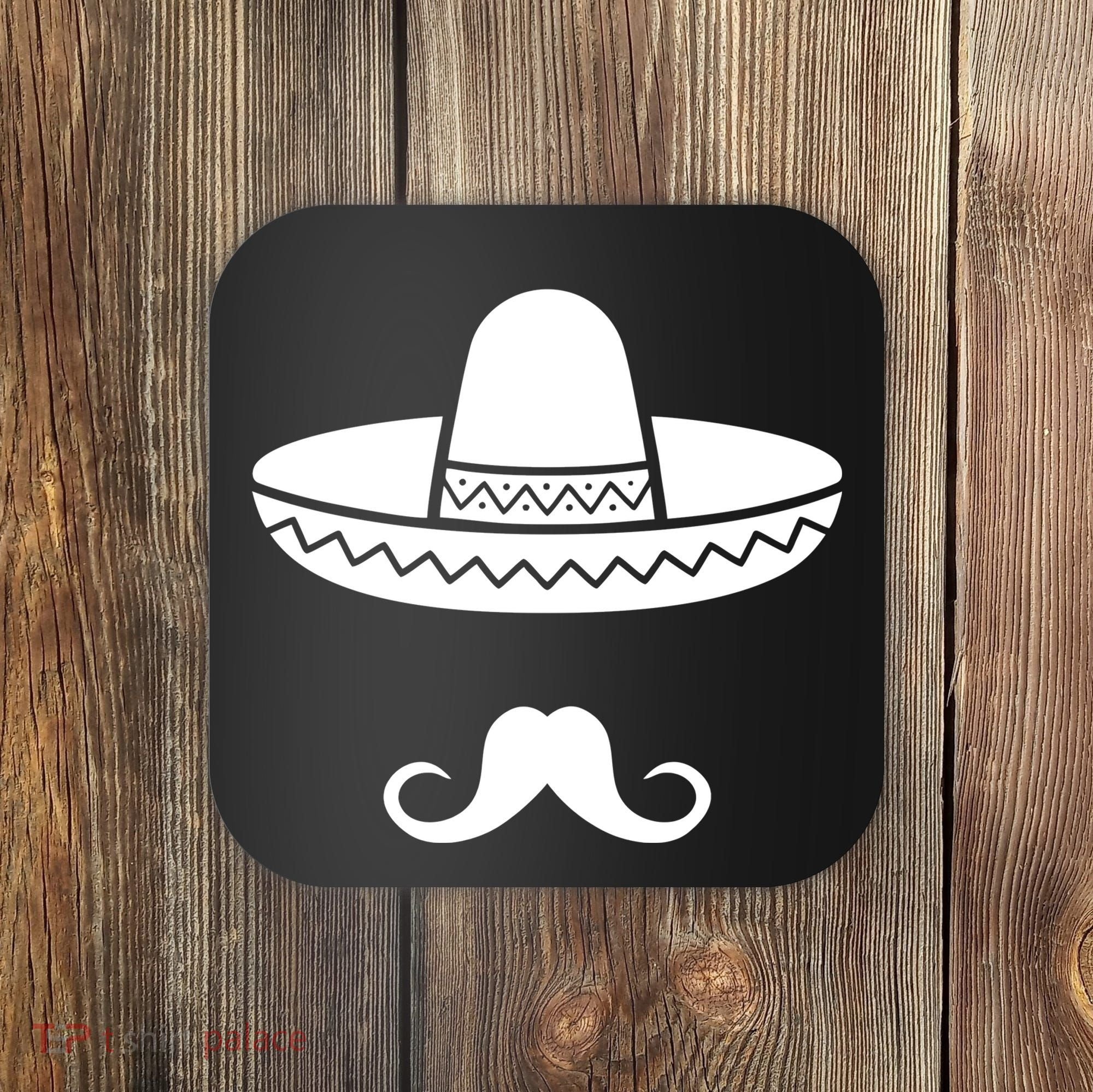 Cinco De Mayo Mexican Sombrero Moustache Coaster