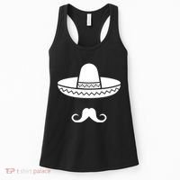 Cinco De Mayo Mexican Sombrero Moustache Women's Tank Top thumb 0