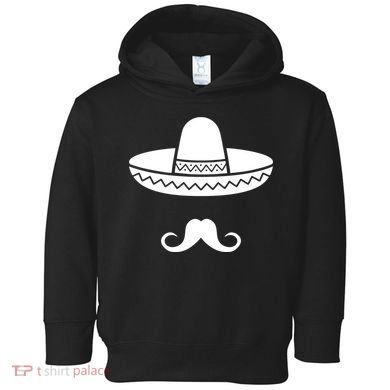 Cinco De Mayo Mexican Sombrero Moustache Toddler Hoodie