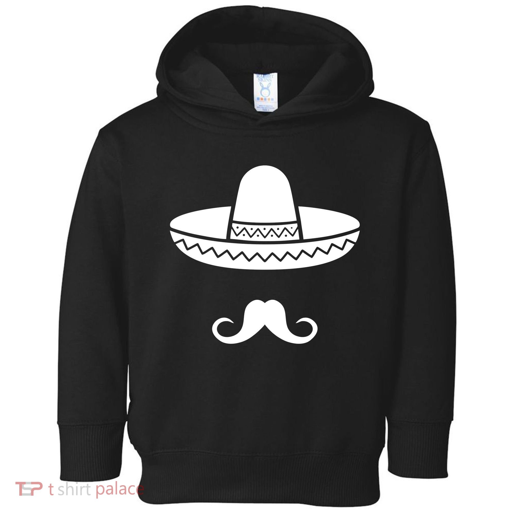 Cinco De Mayo Mexican Sombrero Moustache Toddler Hoodie