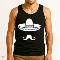Cinco De Mayo Mexican Sombrero Moustache Tank Top thumb 3