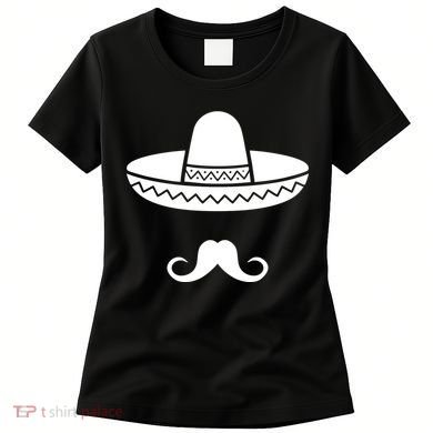 Cinco De Mayo Mexican Sombrero Moustache Women's T-Shirt