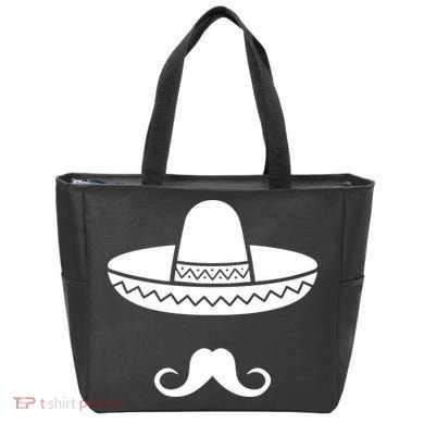 Cinco De Mayo Mexican Sombrero Moustache Tote Bag