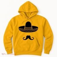 Cinco De Mayo Mexican Sombrero Moustache Hoodie thumb 0