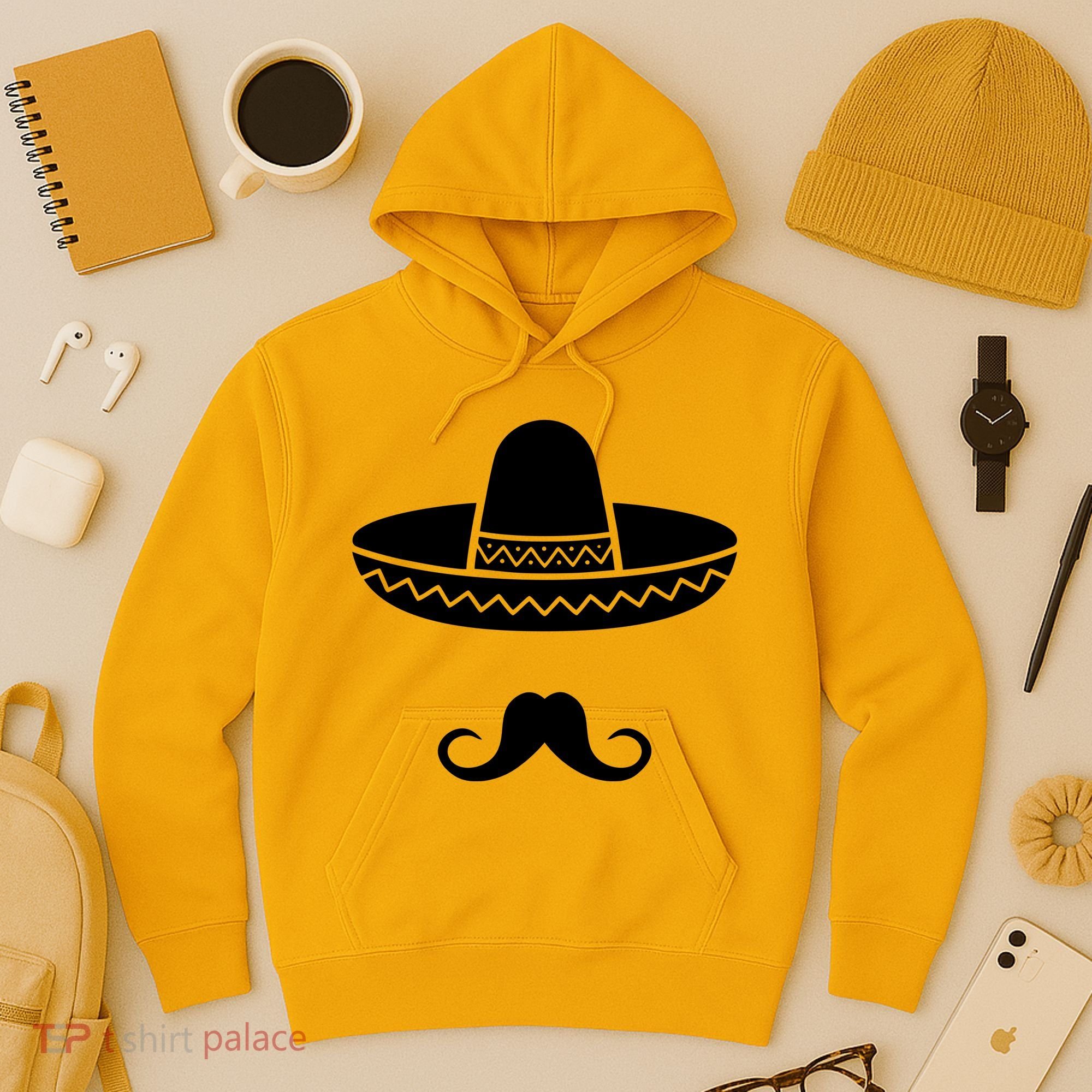 Cinco De Mayo Mexican Sombrero Moustache Hoodie