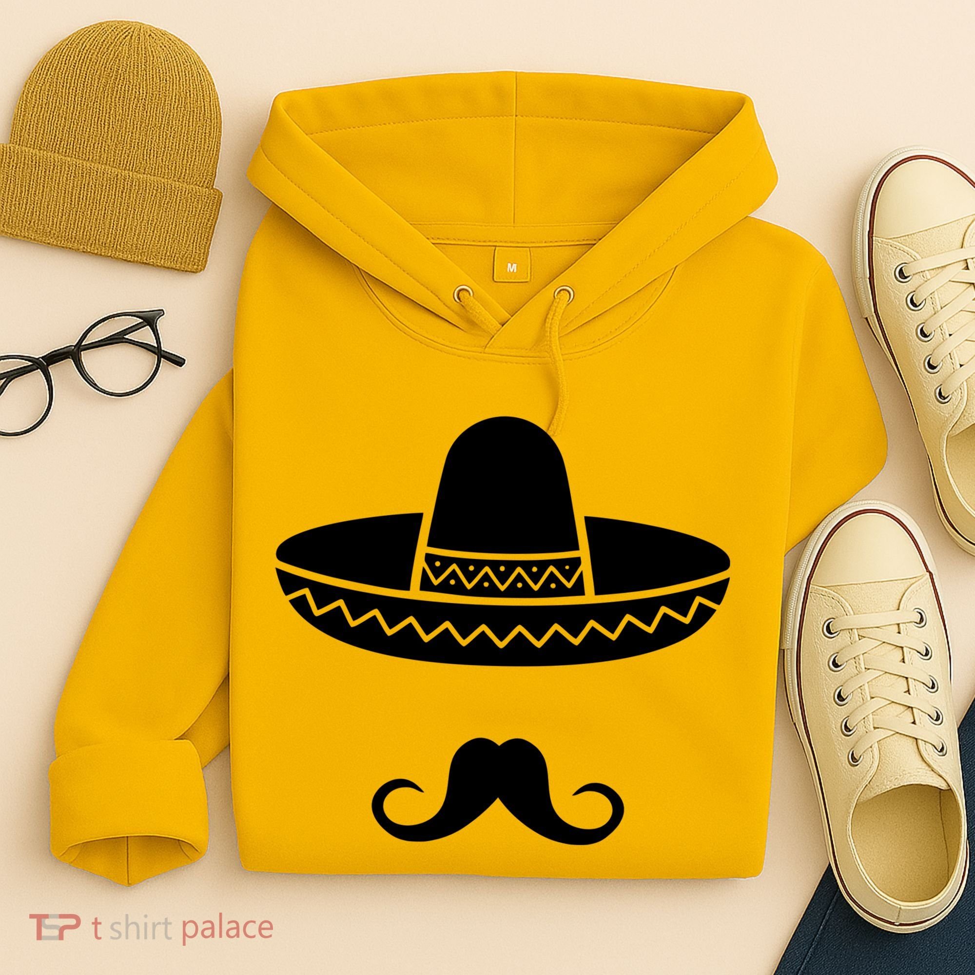 Cinco De Mayo Mexican Sombrero Moustache Hoodie