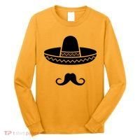 Cinco De Mayo Mexican Sombrero Moustache Long Sleeve Shirt thumb 0