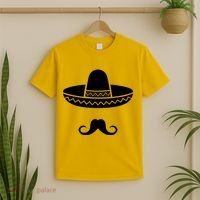 Cinco De Mayo Mexican Sombrero Moustache T-Shirt thumb 2