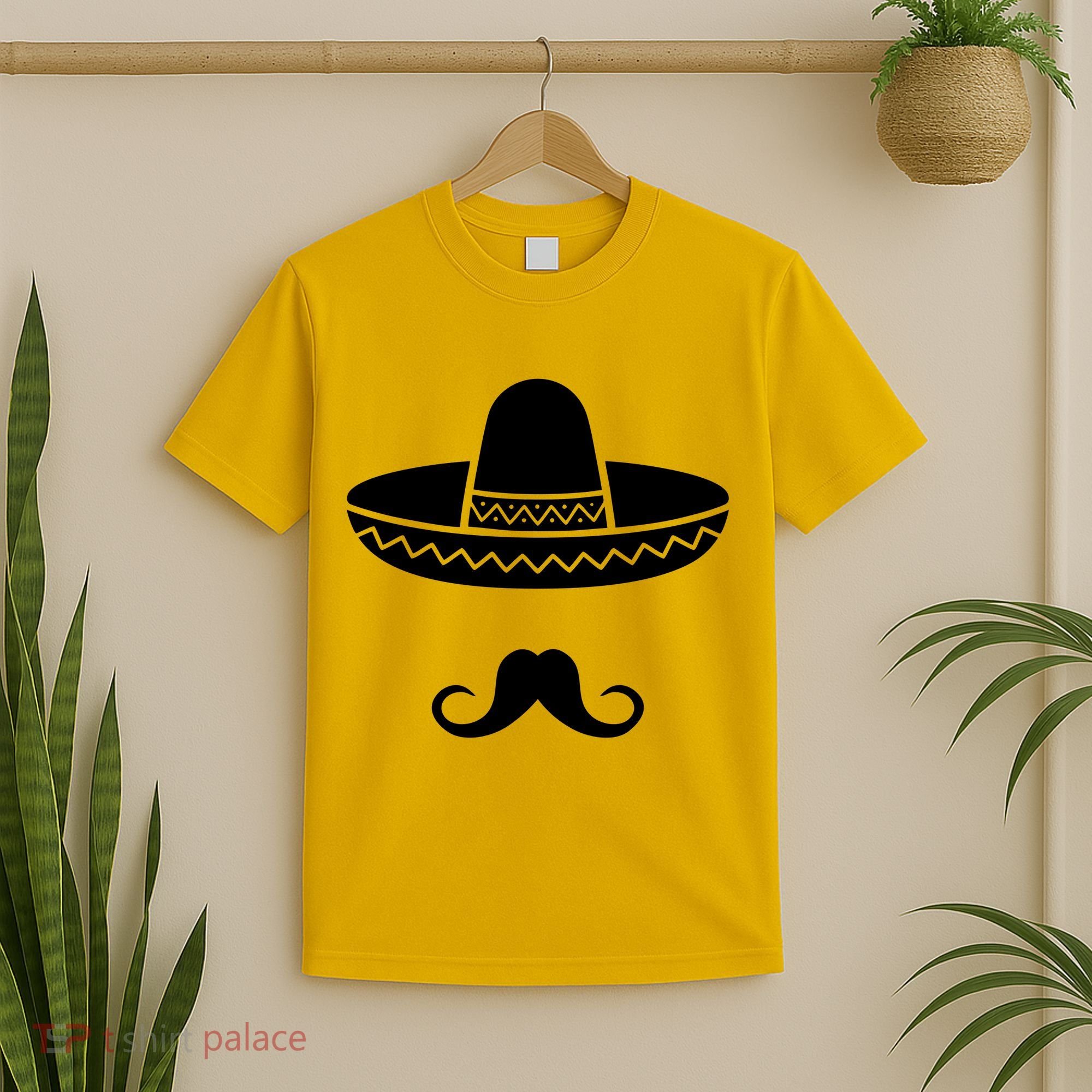 Cinco De Mayo Mexican Sombrero Moustache T-Shirt