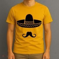 Cinco De Mayo Mexican Sombrero Moustache T-Shirt thumb 3
