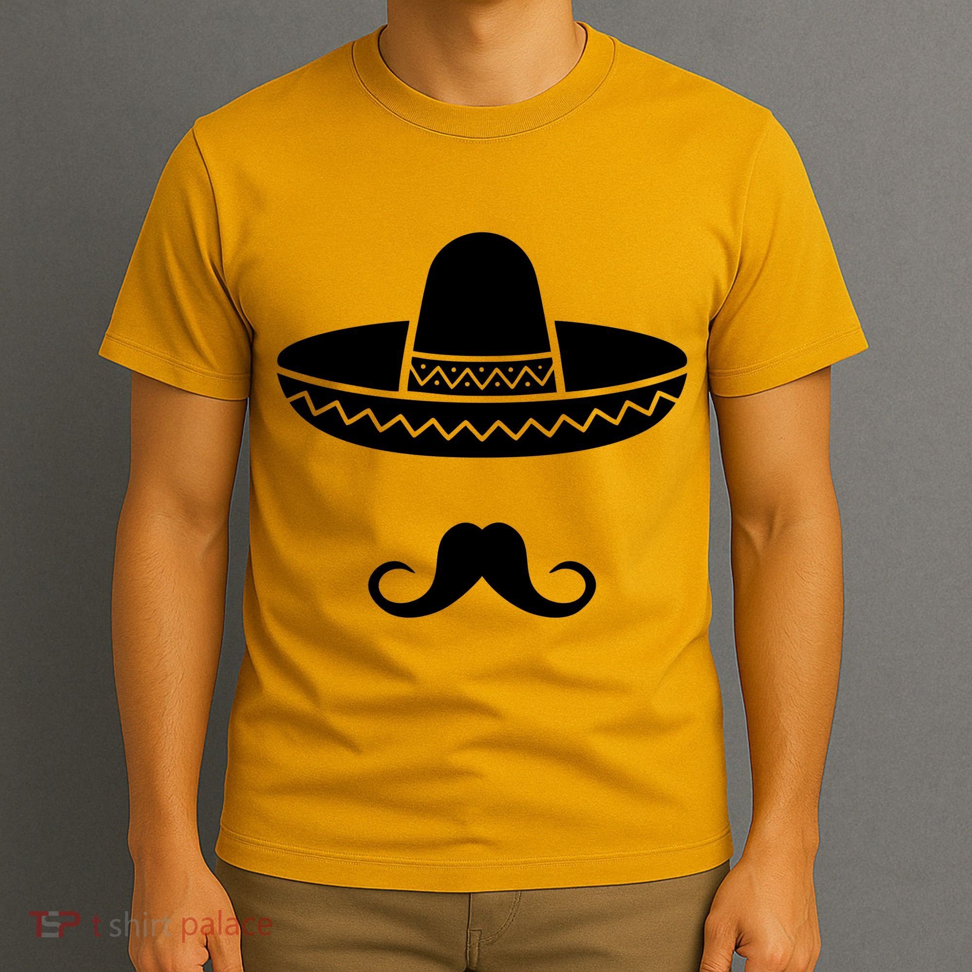 Cinco De Mayo Mexican Sombrero Moustache T-Shirt