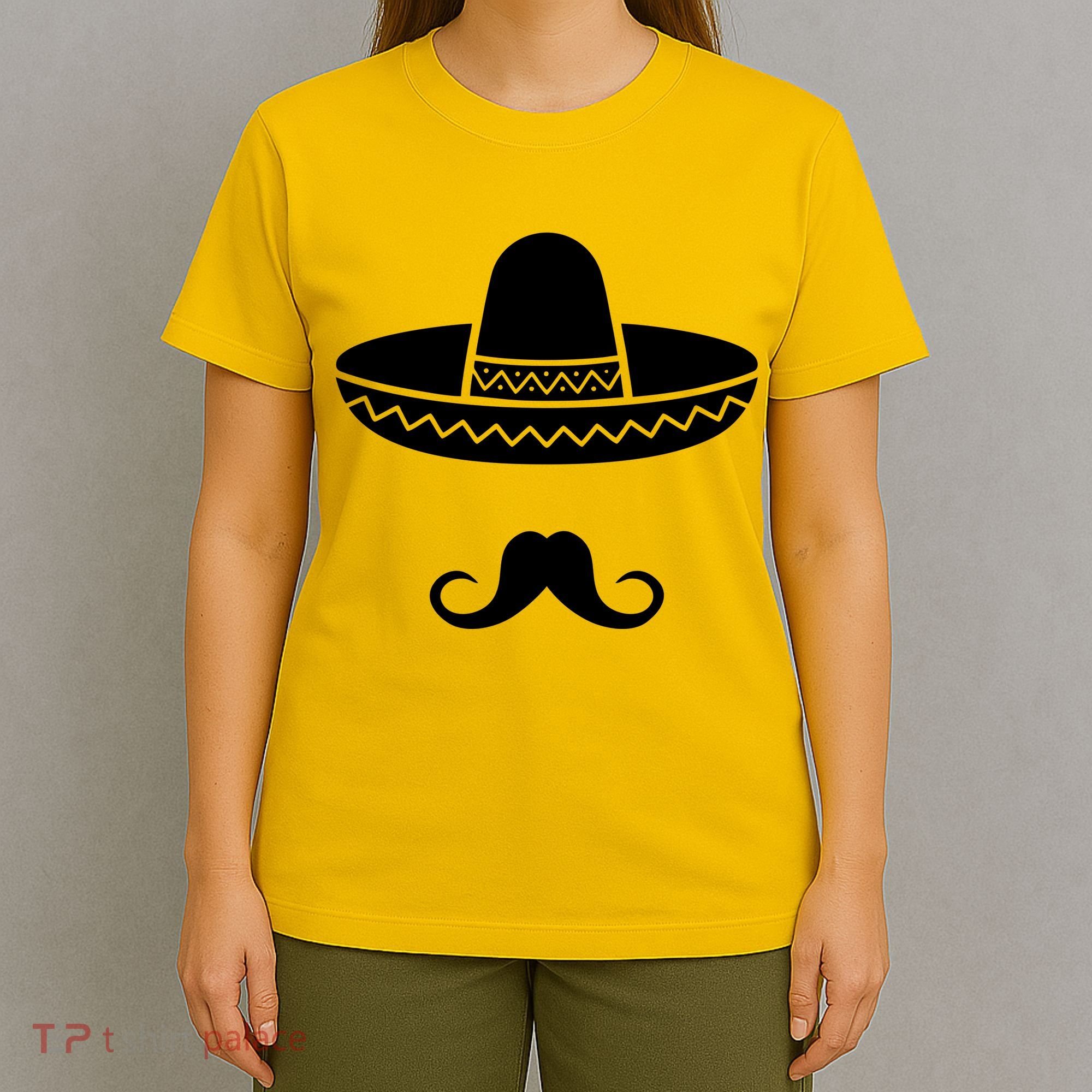Cinco De Mayo Mexican Sombrero Moustache T-Shirt