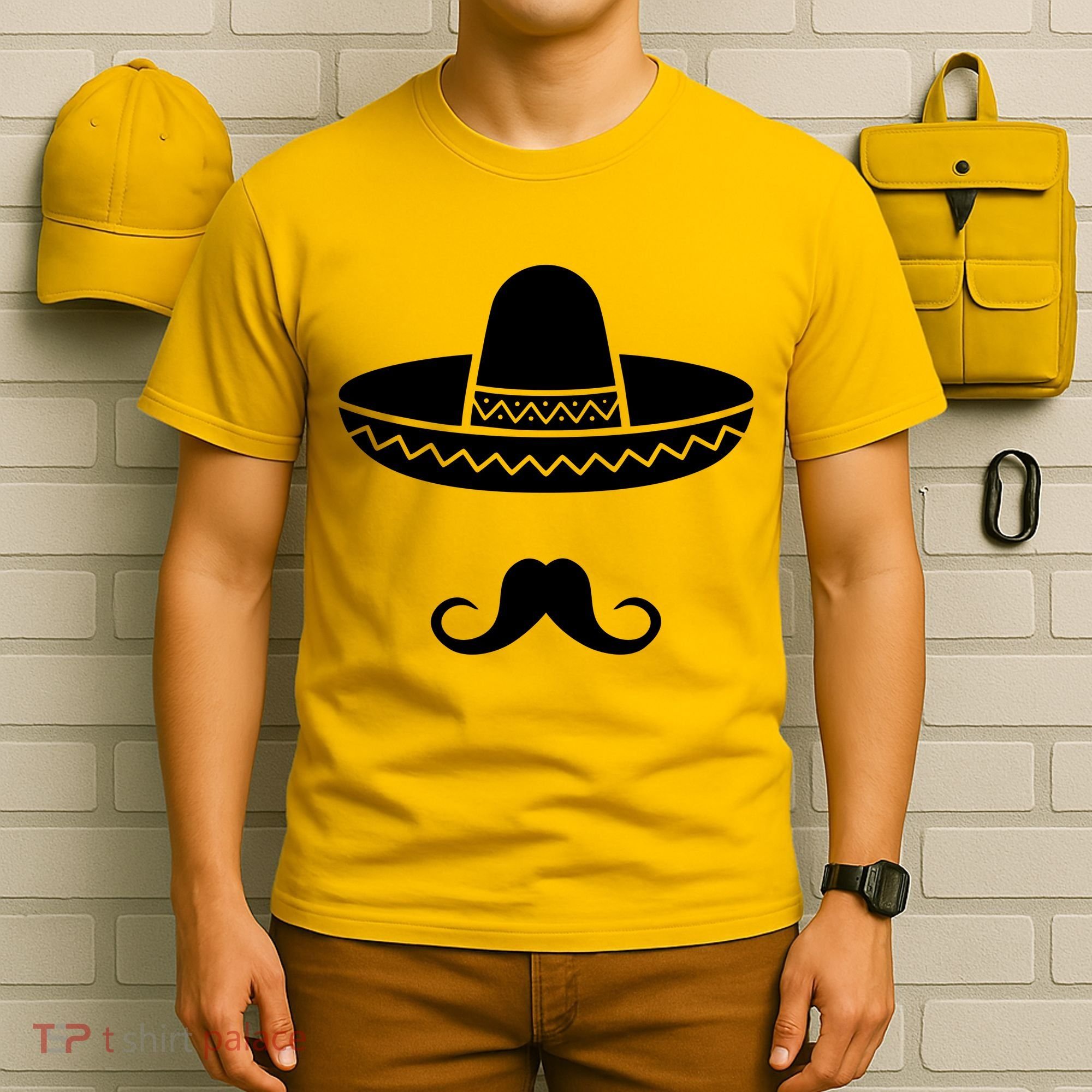 Cinco De Mayo Mexican Sombrero Moustache T-Shirt