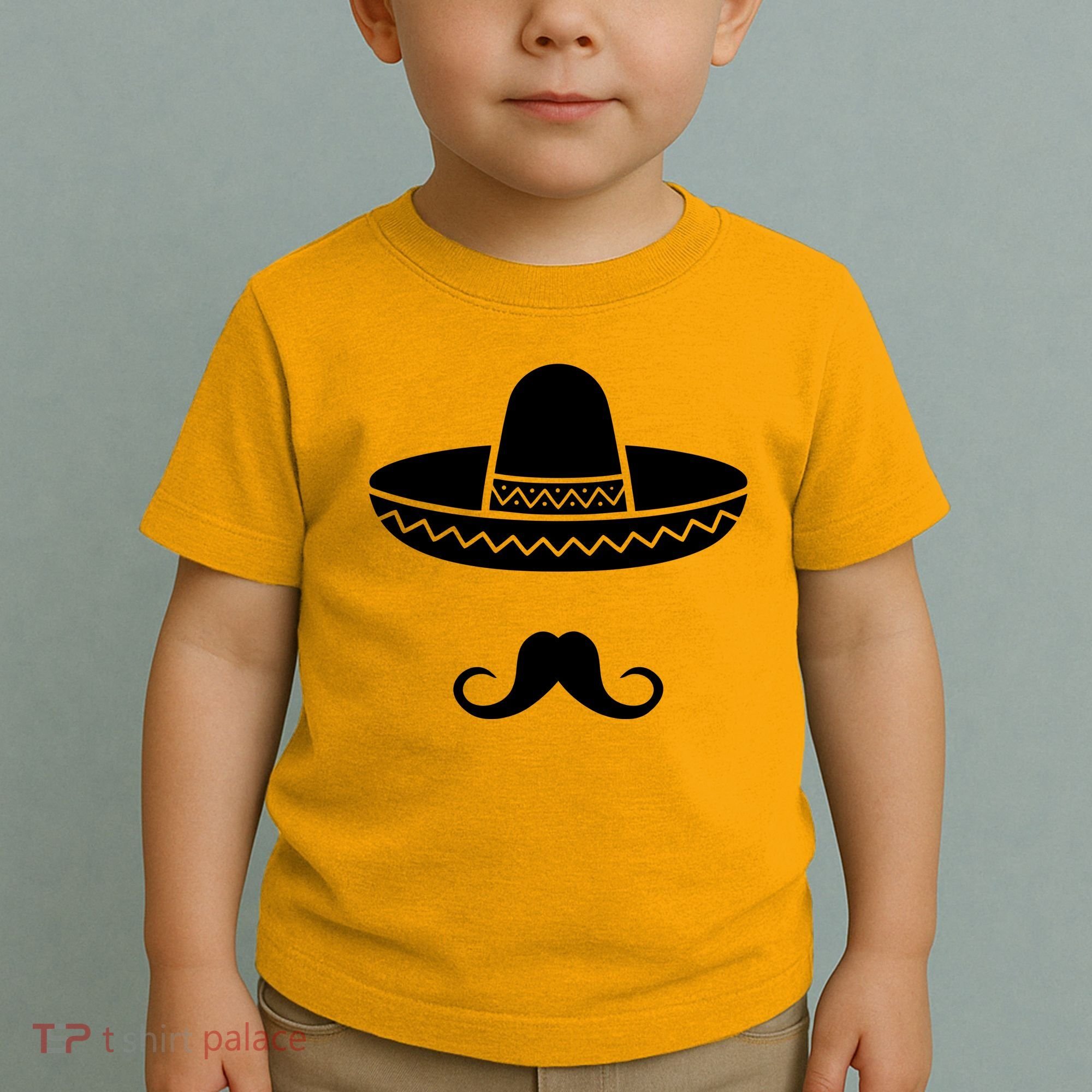 Cinco De Mayo Mexican Sombrero Moustache Toddler T-Shirt