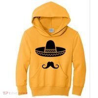 Cinco De Mayo Mexican Sombrero Moustache Kids Hoodie thumb 0