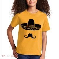 Cinco De Mayo Mexican Sombrero Moustache Kids T-Shirt thumb 2