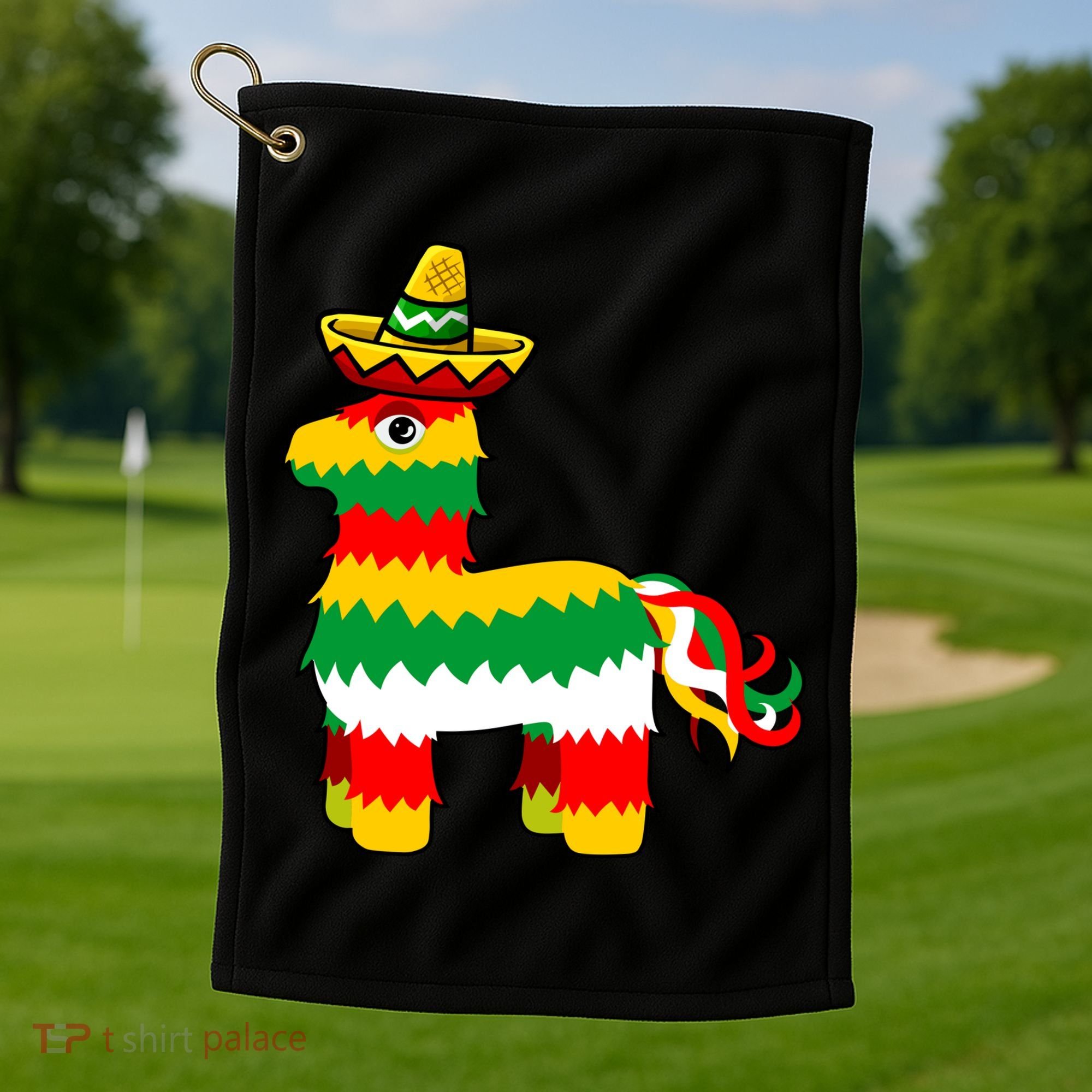 Cinco De Mayo Party Pinata Fiesta Sombrero Golf Towel