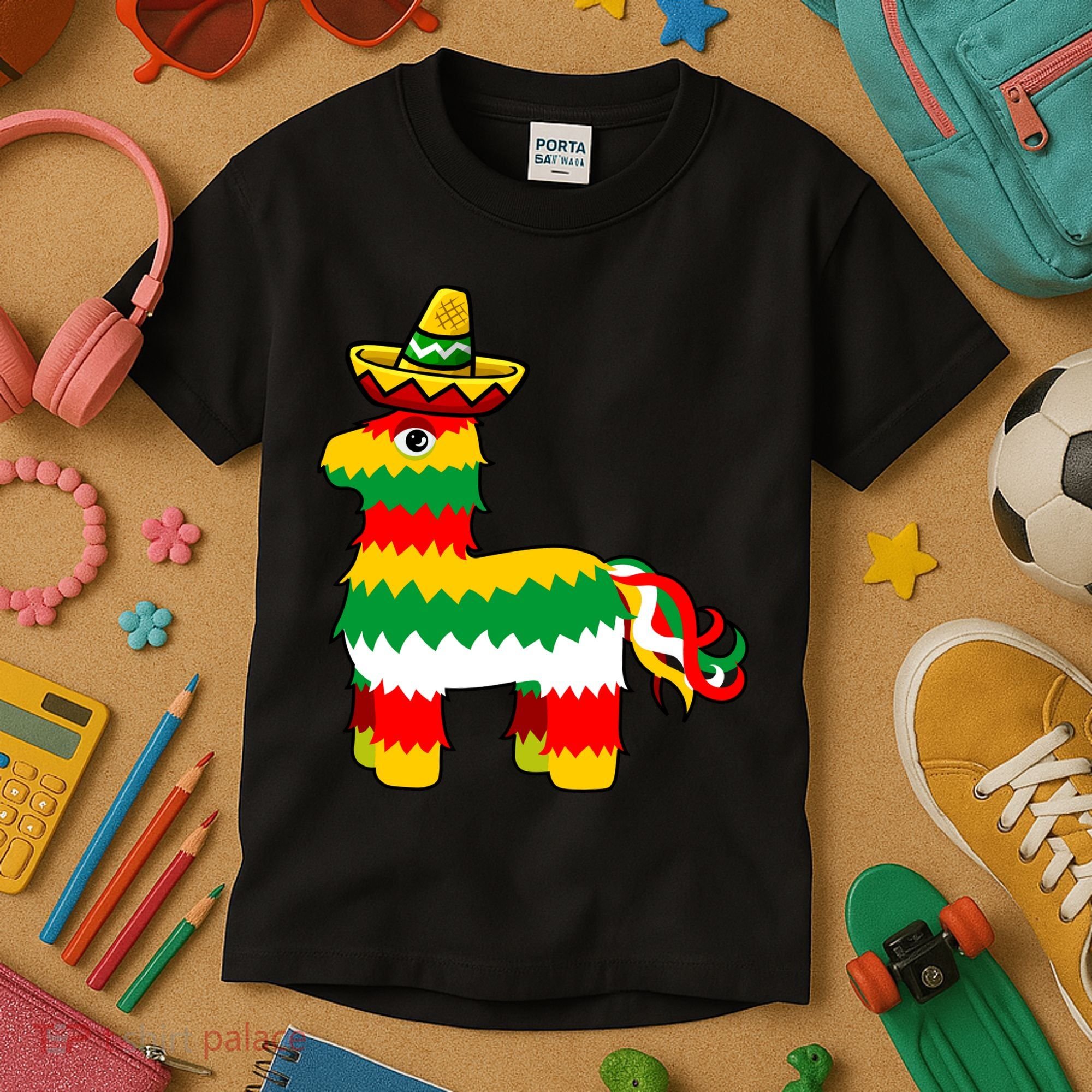 Cinco De Mayo Party Pinata Fiesta Sombrero Kids T-Shirt