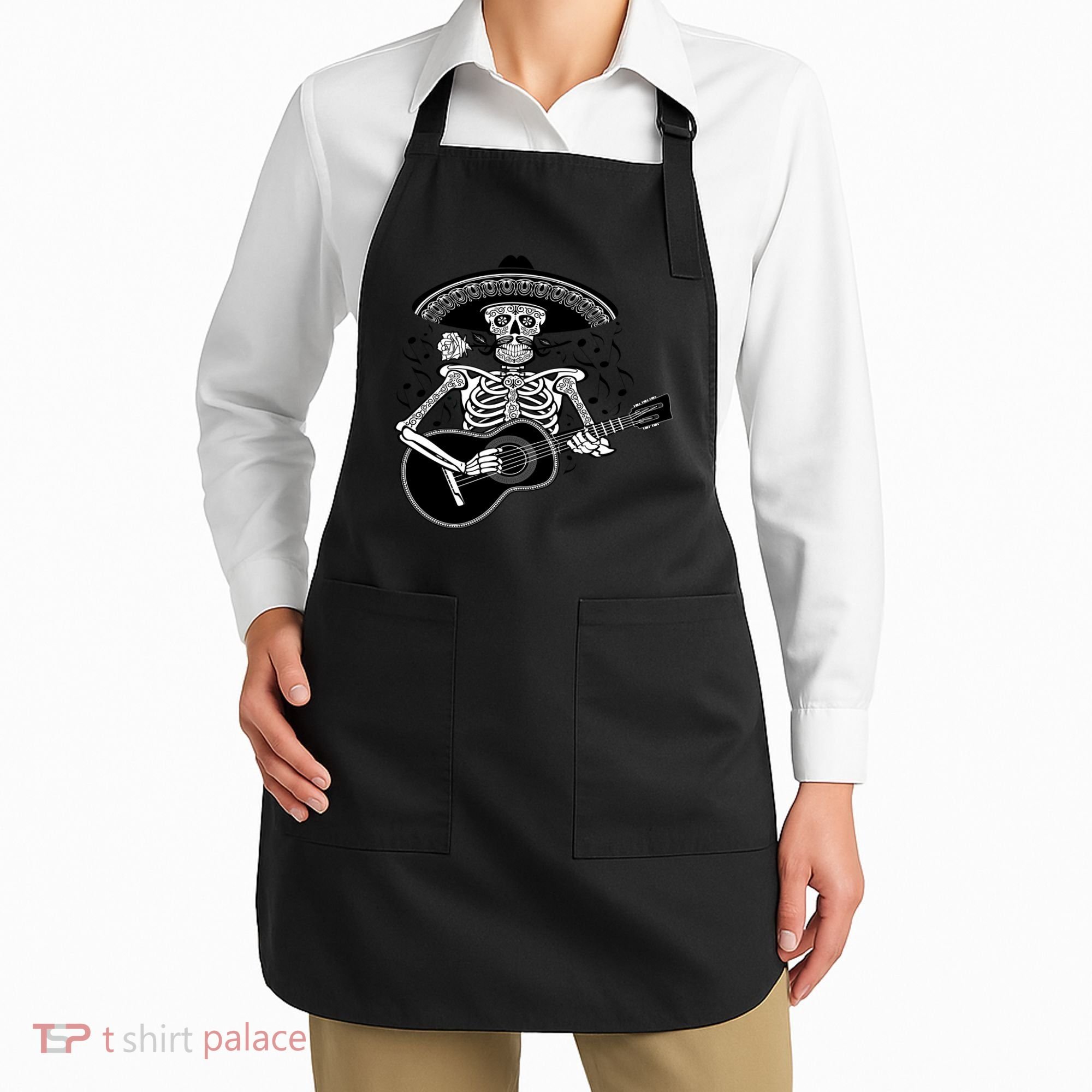 Cinco De Mayo Skeleton Playing the Guitar Apron