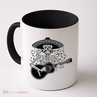 Cinco De Mayo Skeleton Playing the Guitar Coffee Mug thumb 0