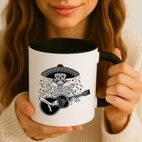 Cinco De Mayo Skeleton Playing the Guitar Coffee Mug thumb 3