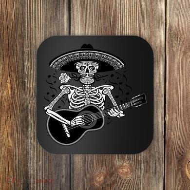 Cinco De Mayo Skeleton Playing the Guitar Coaster