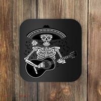 Cinco De Mayo Skeleton Playing the Guitar Coaster thumb 0