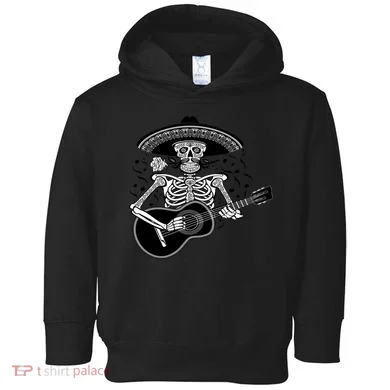 Cinco De Mayo Skeleton Playing the Guitar Toddler Hoodie