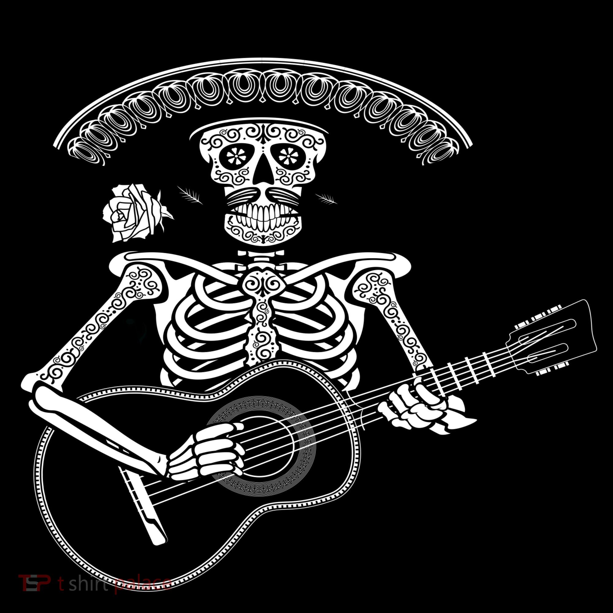 Cinco De Mayo Skeleton Playing the Guitar Toddler Hoodie
