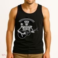 Cinco De Mayo Skeleton Playing the Guitar Tank Top thumb 3