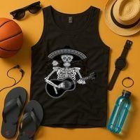 Cinco De Mayo Skeleton Playing the Guitar Tank Top thumb 4