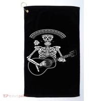 Cinco De Mayo Skeleton Playing the Guitar Golf Towel thumb 0