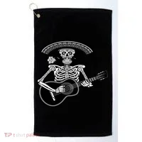 Cinco De Mayo Skeleton Playing the Guitar Golf Towel thumb 0