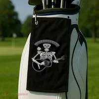 Cinco De Mayo Skeleton Playing the Guitar Golf Towel thumb 2