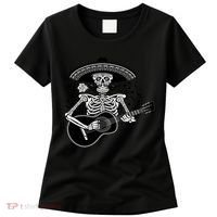Cinco De Mayo Skeleton Playing the Guitar Women's T-Shirt thumb 0